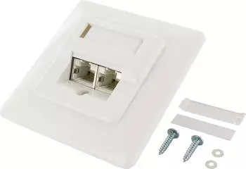 Schwaiger Netzwerkdose CAT 6 UAE 8/8 2-fach Aufputz Wei&szlig; (TDA1628532)