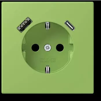 Jung SCHUKO-Steckdose mit USB Typ AC (LC1520-15CA220)