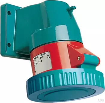 Walther-Werke 7518511 Wasserdichte CEPro Anbaudose schr&auml;g 16A 5P 11h mit angeschraubtem Flanschgeh&auml;use 66x80mm