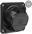 Walther-Werke FW532401CC CEE NEO Anbaudose schräg 32A 4P 1h IP54 mit Käfigzugfeder-Technik und 110x110mm Flansch