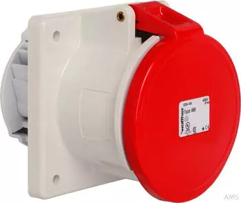 Walther-Werke 460NI Anbaudose gerade 63A 5P 6h mit Flansch 107x100mm f&uuml;r erh&ouml;hte Umweltanforderungen