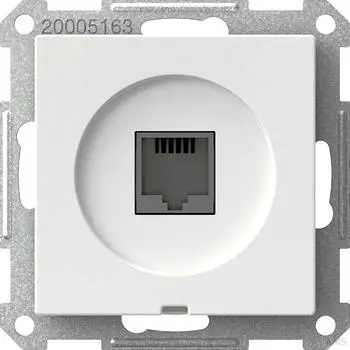 ELSO WDE002441 Telefonanschlussdose 1x RJ45 8-polig Exxact wei&szlig; gl&auml;nzend
