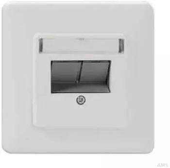 Rutenbeck 139112071 10 Gigabit-Modularanschlussdose geschirmt 2-fach Unterputz mit 2 Modulen reinwei&szlig;