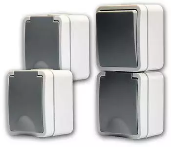 McPower FIX Feuchtraum-Serie Aufputz Schalter & Steckdosen IP54 (FIX)