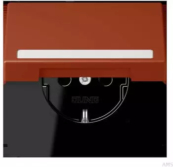 Jung LC 1520 NBFKL232 SCHUKO-Steckdose mit Klappdeckel, locre rouge (LC1520NBFKL232)