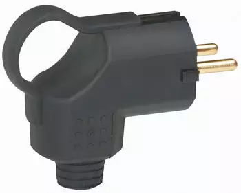 Legrand Gummistecker gewinkelt 2P+T 16A (050252)