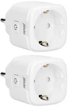 Alecto SMART-PLUG20 WLAN-Zwischenstecker mit Stromz&auml;hler 16A 3680W 2er-Pack Wei&szlig; (SMART-PLUG20)