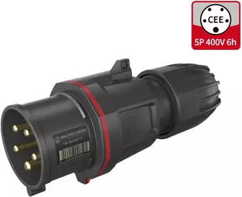 Walther-Werke FW231506CC CEE NEO Stecker Classic 400V 32A 5P 6h IP54 200/346V mit K&auml;figzugfeder-Technik