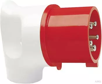 Walther-Werke 216406RW MONDO Winkelstecker 16A 4P 6h mit dem Geh&auml;usehinterteil in reinwei&szlig;