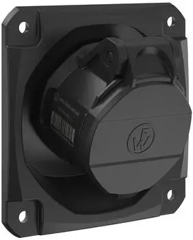 Walther-Werke FW512407CC CEE NEO Anbaudose schr&auml;g 16A 4P 7h IP54 mit K&auml;figzugfeder-Technik und 110x110mm Flansch