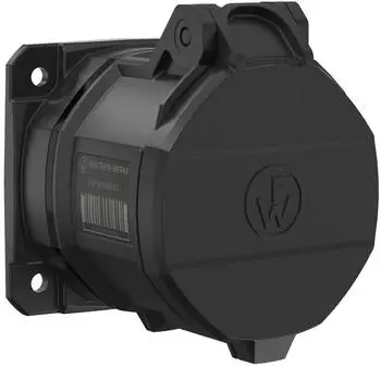 Walther-Werke FW430507CC CEE NEO Anbaudose gerade 32A 5P 7h IP54 mit K&auml;figzugfeder-Technik und 80x80mm Flansch