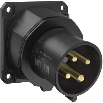 Walther-Werke FW733407CC CEE NEO Anbauger&auml;testecker schr&auml;g 32A 4P 7h IP54 mit K&auml;figzugfeder-Technik und 86x86mm Flansch