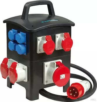 Walther-Werke Tragbare Vollgummi-Steckdosenkombination 63A RCD Typ B (6495404B)
