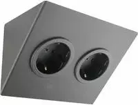 CARESSI Steckdosenelement 2ST14 230 V - schwarz , max. 3680 W