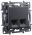 Legrand Niloe Step Computersteckdose 2xRJ45 CAT5e Schwarz (863560)