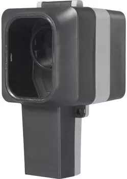 Sygonix Aufputz-Steckdose 1-fach, abschließbar, schwenkbar, grau, IP55 (SY-6670746)