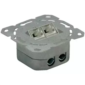Value RJ45-Anschlussdose Cat.6A STP, 2-fach, Unterputz, weiß (25.99.8491)