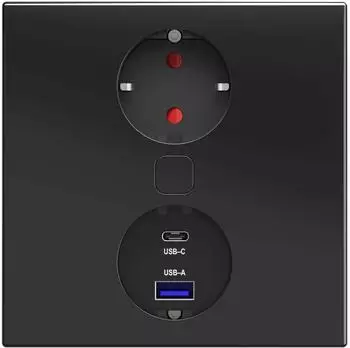 Stemi Duplex-Q Einbausteckdose USB A/C (418703)