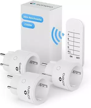 Sonero Funksteckdosen-Set weiß, 2300W, 3er-Set (S-RCS103)