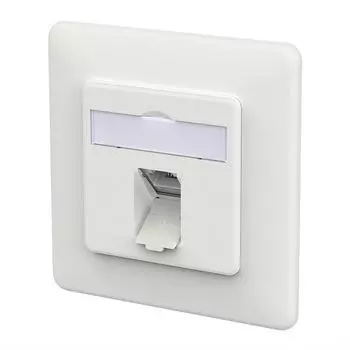 Metz Connect E-DAT C6A IDC Dose, 1 Port, UP, verkehrsweiß (130D371027-I)