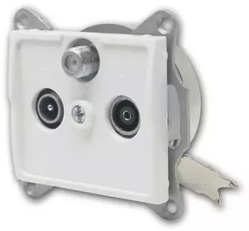 Kanlux Mowion LOGI Antennendose RTV-SAT Enddose weiß (02-1350-002)