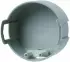 Berker Integro Flow Berührungsschutzdose 1-fach, grau, Ø58mm (81837)