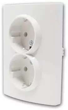 Kanlux LOGI Doppelsteckdose Schuko 250V/16A, wei&szlig; (25095)