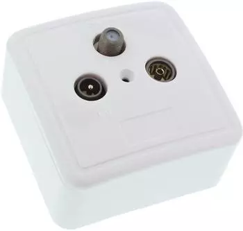 InLine Antennensteckdose + SAT, geschirmt, AP/UP-Set (69983)