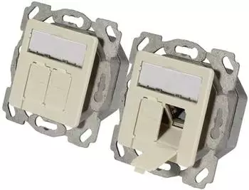 EFB-Elektronik Datendose Cat.6A 500MHz Unterputz 2xRJ45 wei&szlig; (ET-25133.1V1)