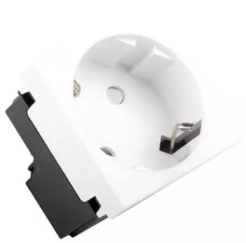 Lanberg Wandsteckdose Typ F (Schuko) 230V 16A wei&szlig; (AC-4545SW-F-W)