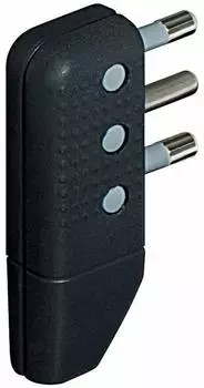Bticino Schutzkontakt-Stecker flach mit verstellbaren Stiften 16A anthrazit (S2468TGE)
