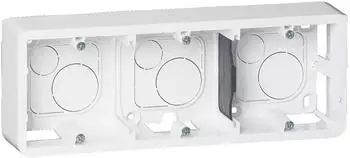 Legrand Mosaic Aufputz-Geh&auml;use 3&times;2-modulig horizontal ultraweiss (080286)