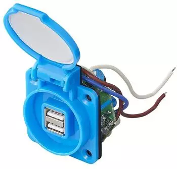 ProPlus PAT Einbausteckdose 2x USB 5V 2100mA IP44 (373568)