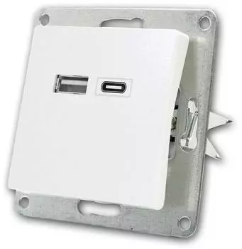 Highlight Led FLAIR Unterputz USB-Ladestation, wei&szlig; matt