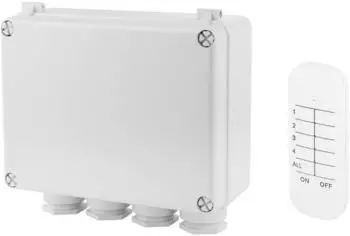 Smartwares Funk-Dreifachschalter Outdoor 400W mit Fernbedienung (SH4-99652)