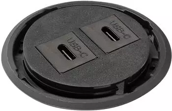 EVOline EVOline One 2-fach USB-Lader C+C, schwarz, &Oslash;59mm (159280043100)