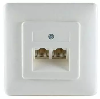 S-Conn UAE Anschlussdose 8/8-8/8 2 Leitungen Metallrahmen UP (74241-)