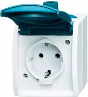 Busch-Jaeger 20EW-53, Busch-Jaeger 20EW-53 SCHUKO Steckdose mit Klappdeckel 16 A