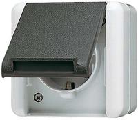 JG APWG WG 800 Schuko-Steckdose 820KIW mit erh. Ber.-sch. grau/anthrazit