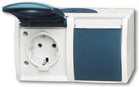 Busch-Jaeger 2CKA002084A0703, Busch-Jaeger 20/2 EWN-53 SCHUKO Steckdose 2-fach