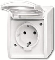 Busch-Jaeger 2CKA002083A0834, Busch-Jaeger 20 EW-54 SCHUKO Steckdose mit Klappdeckel