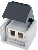 Teleg&auml;rtner Netzwerkdose Aufputz CAT 5e, CAT 6, CAT 6A Grau (H02000a0070)