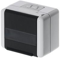 BTR E-DAT modul IP44 AP-Geh. grau Cat.6, unbestueckt, max. 2 Module unbestueck f. 2x