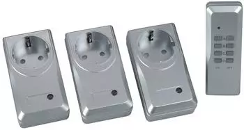 Unitec Funkfernschalter-Set 3+1 Micro silber (48111)
