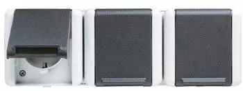 Jung Schukosteckdose 3-fach, grau 8230 W