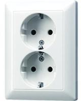 JUNG AS5020UWW, Jung AS5020UWW SCHUKO-Steckdose 2fach (Duroplast) Alpinwei&szlig;...