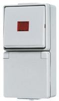 JUNG 676KOW, Jung 676KOW SCHUKO Steckdose mit Kontrollschalter Serie WG