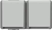 Siemens 5UB4722, Siemens Schuko-Steckdose 5UB4722 | 2-fach Aufputz waagerecht | IP44