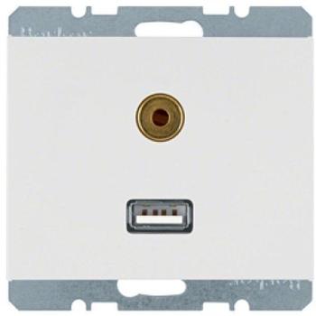 Berker USB-/Audio-Steckdose, polarweiß 3315397009