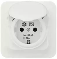 GEWISS GW95924, Gewiss FI-/Sicherheits-Steckdose UP IP44 30mA 16A 230V...